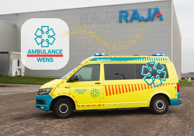 RAJAPACK schenkt donatie aan Ambulance Wens vzw
