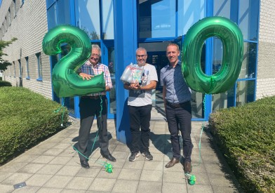 Peter 20 jaar in dienst