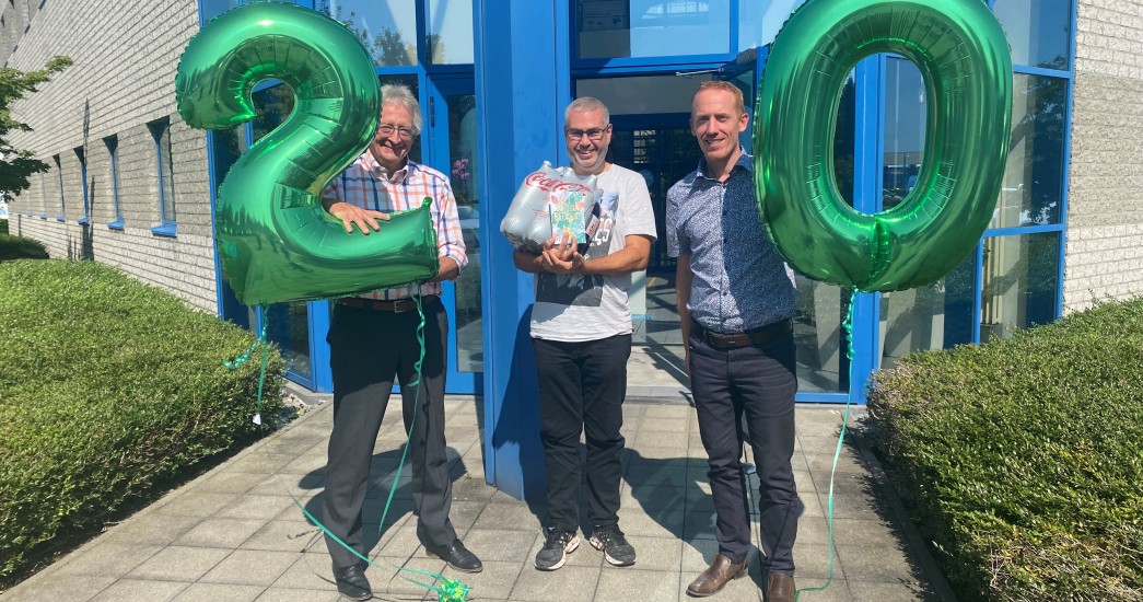 Peter 20 jaar in dienst